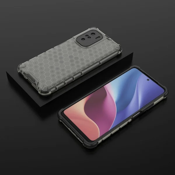 Honeycomb Case armor cover with TPU Bumper for Xiaomi Redmi K40 Pro+ / K40 Pro / K40 / Poco F3 blackeng
