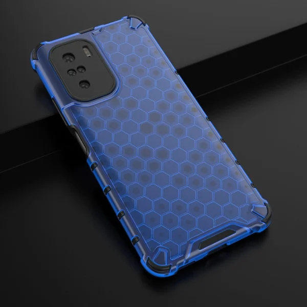 Honeycomb Case armor cover with TPU Bumper for Xiaomi Redmi K40 Pro+ / K40 Pro / K40 / Poco F3 blueeng