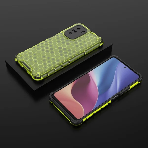 Honeycomb Case armor cover with TPU Bumper for Xiaomi Redmi K40 Pro+ / K40 Pro / K40 / Poco F3 greeneng