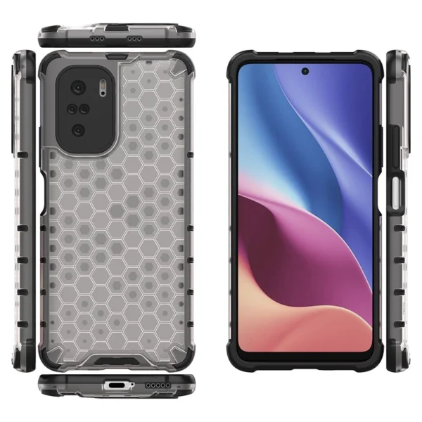 Honeycomb Case armor cover with TPU Bumper for Xiaomi Redmi K40 Pro+ / K40 Pro / K40 / Poco F3 transparenteng