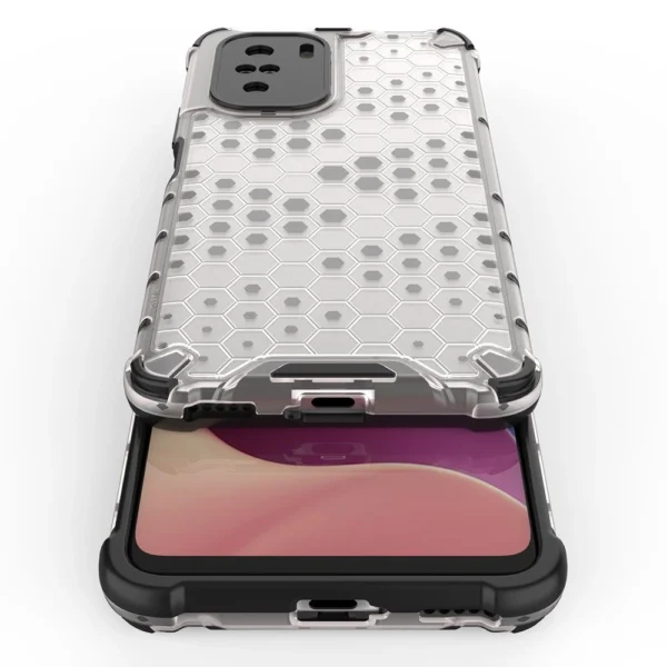 Honeycomb Case armor cover with TPU Bumper for Xiaomi Redmi K40 Pro+ / K40 Pro / K40 / Poco F3 transparenteng