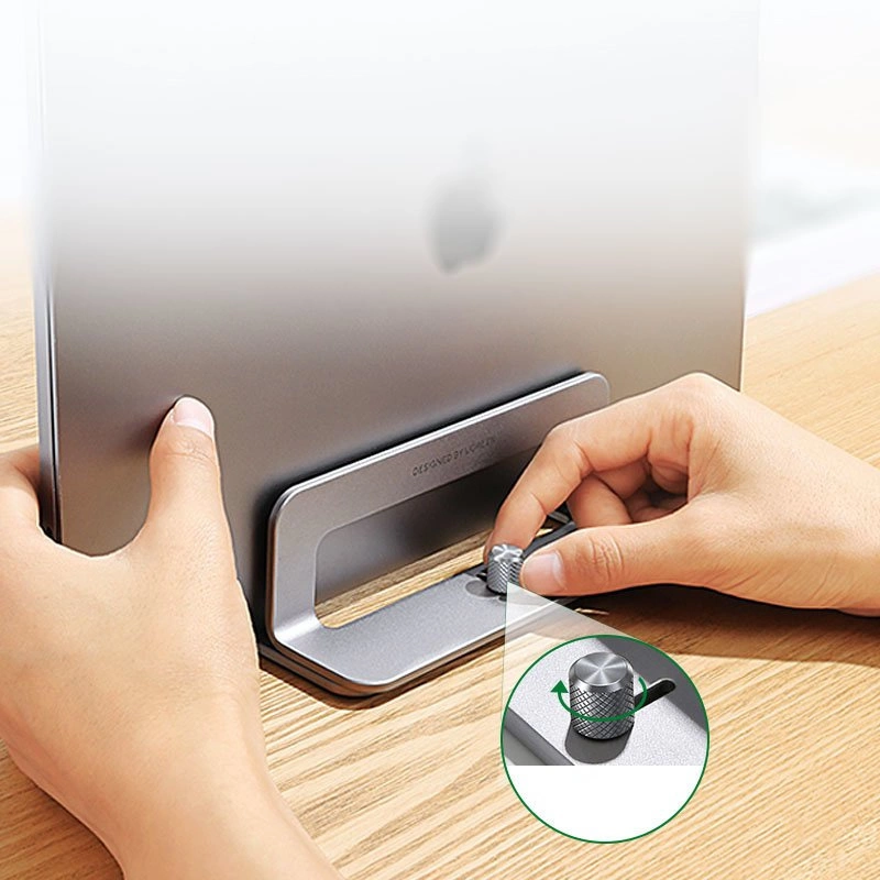 Ugreen Aluminum Vertical Stand Holder Stand for MacBook Laptop Tablet Silver (20471 LP258)eng