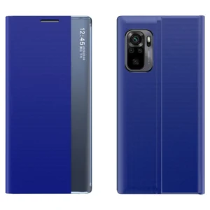 Sleep Case Bookcase Type Case with Smart Window for Xiaomi Redmi K40 Pro+ / K40 Pro / K40 / Poco F3 blueeng