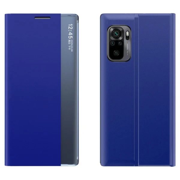 Sleep Case Bookcase Type Case with Smart Window for Xiaomi Redmi K40 Pro+ / K40 Pro / K40 / Poco F3 blueeng