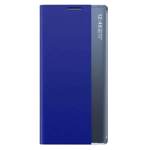 Sleep Case Bookcase Type Case with Smart Window for Xiaomi Redmi K40 Pro+ / K40 Pro / K40 / Poco F3 blueeng