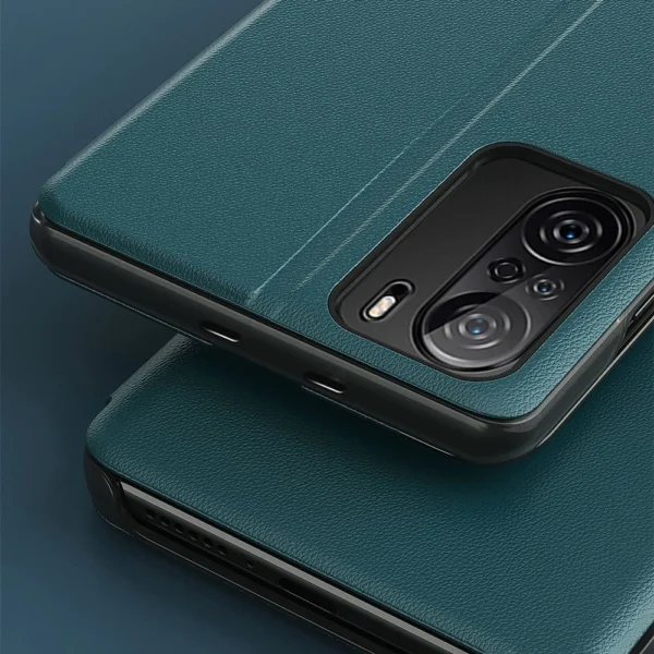 Eco Leather View Case Elegant Flip Cover Case with Stand Function Xiaomi Redmi K40 Pro + / K40 Pro / K40 / Poco F3 Orangeeng