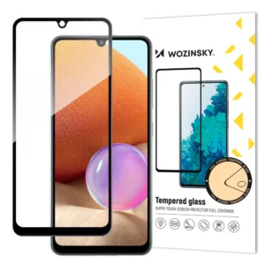 Wozinsky Super Durable Full Glue Tempered Glass Full Screen Cover with Frame Case Friendly Samsung Galaxy A32 5G Blackeng