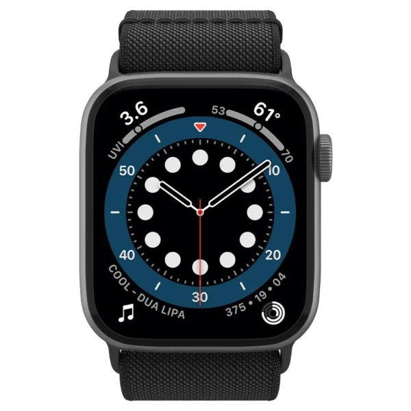 Spigen Fit Lite Strap for Apple Watch 4/5/6/7/8/9/SE/Ultra (42/44/45/49 mm) - Blackeng