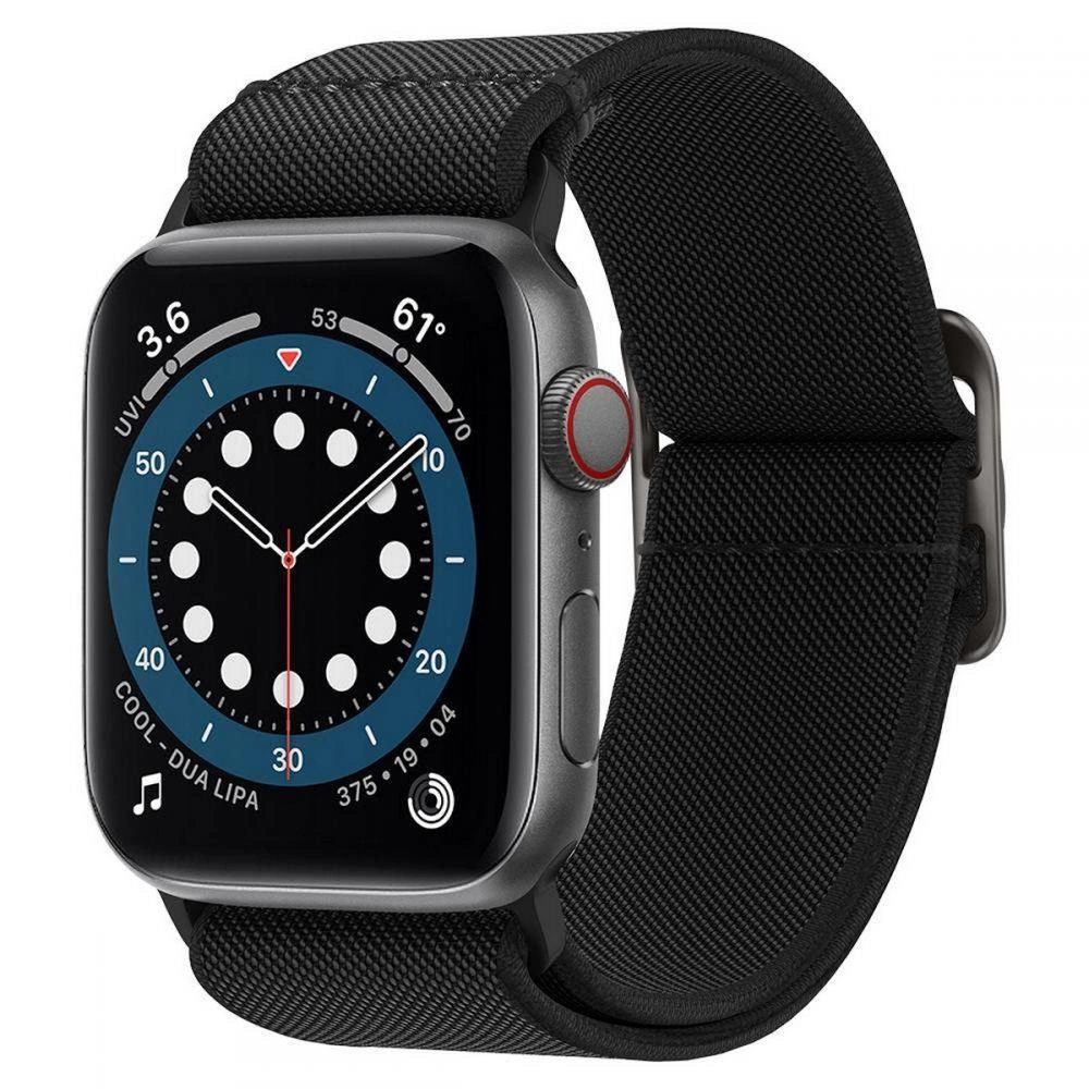 Spigen Fit Lite Strap for Apple Watch 4/5/6/7/8/9/SE/Ultra (42/44/45/49 mm) - Blackeng