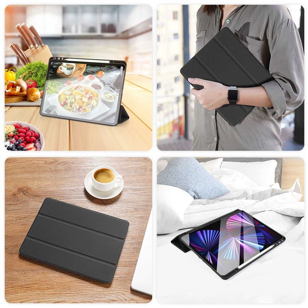 DUX DUCIS Osom TPU gel tablet cover with multi-angle stand and Smart Sleep function for iPad Pro 12.9'' 2021 blackeng