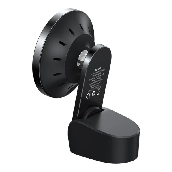 Baseus magnetic car phone holder wireless Qi charger 15 W (MagSafe compatible for iPhone) black (WXJN-01)eng