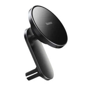 Baseus magnetic car phone holder wireless Qi charger 15 W (MagSafe compatible for iPhone) black (WXJN-01)eng