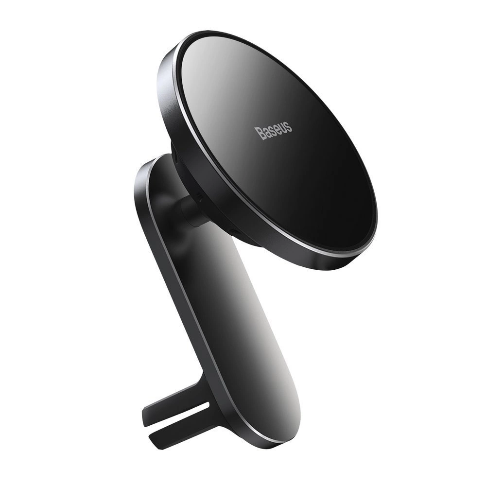 Baseus magnetic car phone holder wireless Qi charger 15 W (MagSafe compatible for iPhone) black (WXJN-01)eng