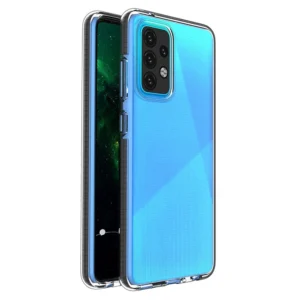 Spring Case Cover Gel Cover with Color Frame for Samsung Galaxy A52s 5G / A52 5G / A52 4G Blackeng