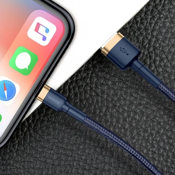 Baseus Cafule USB-A / Lightning 1.5A QC 3.0 cable 2 m - blue-goldeng