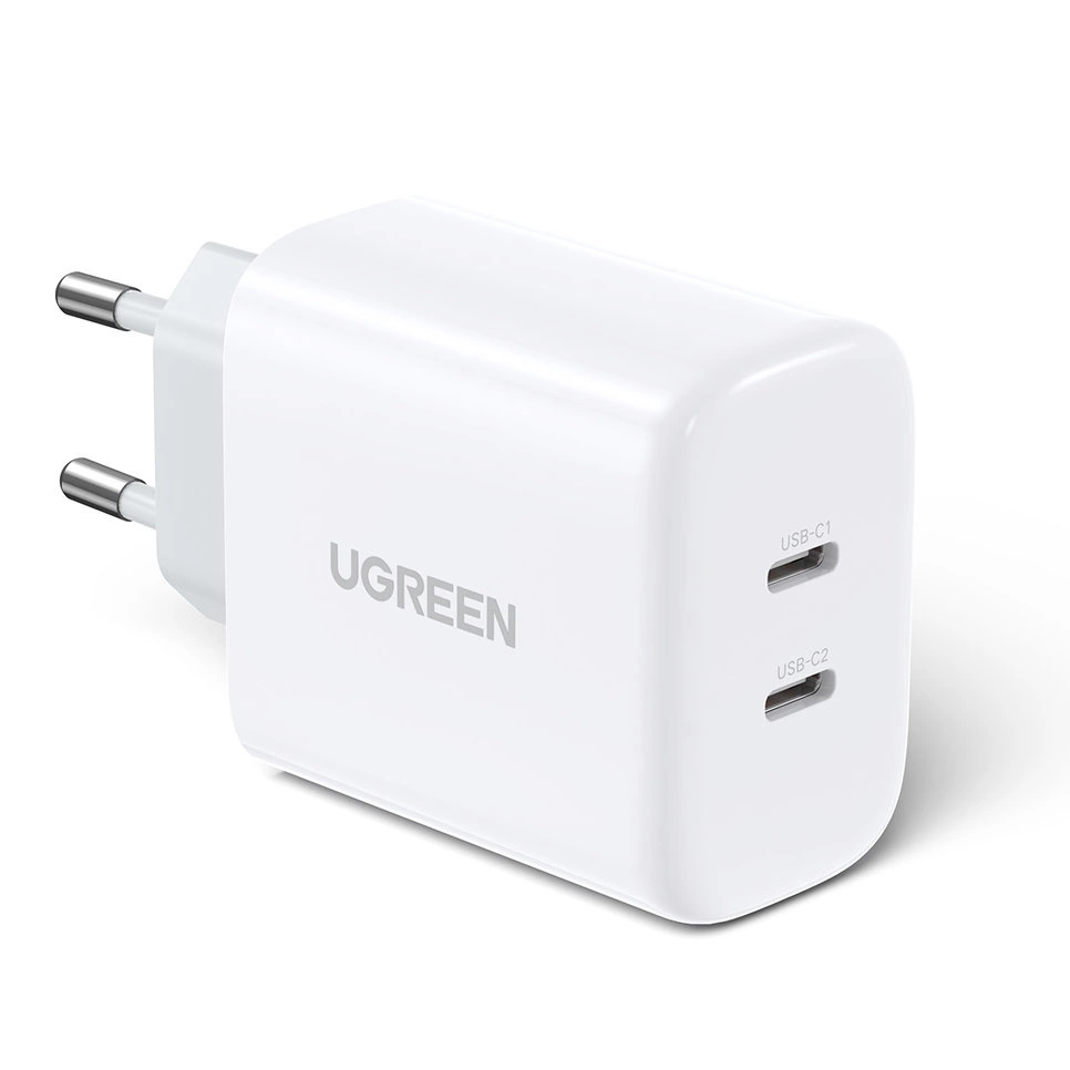 Ugreen charger 2x USB Type C 40W Power Delivery white (10343)eng