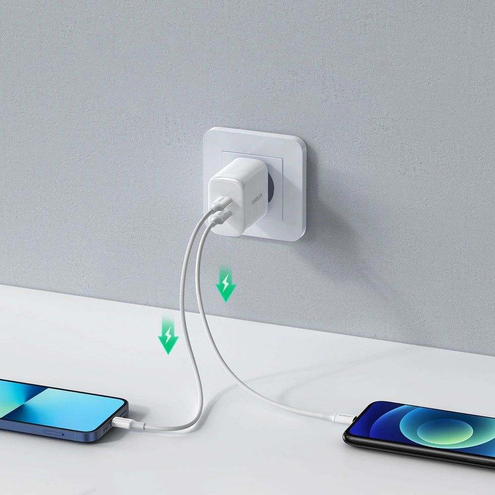 Ugreen charger 2x USB Type C 40W Power Delivery white (10343)eng