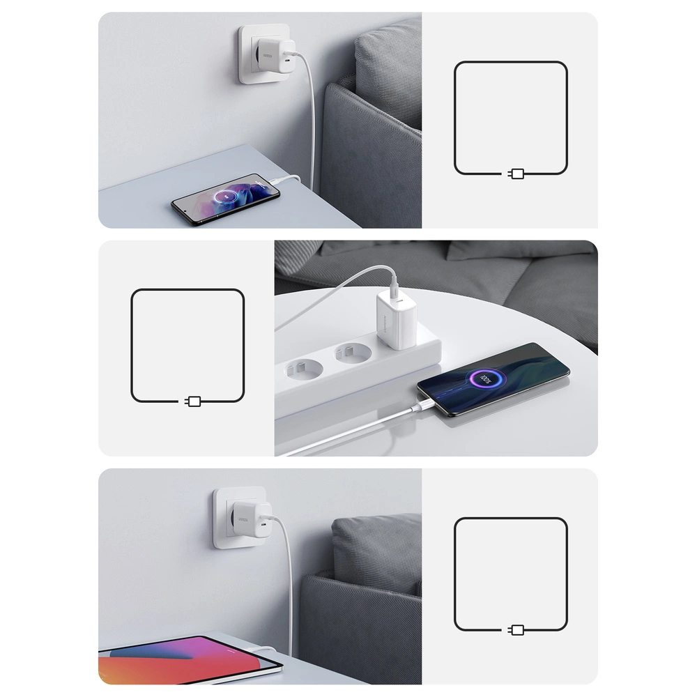 Ugreen charger 2x USB Type C 40W Power Delivery white (10343)eng