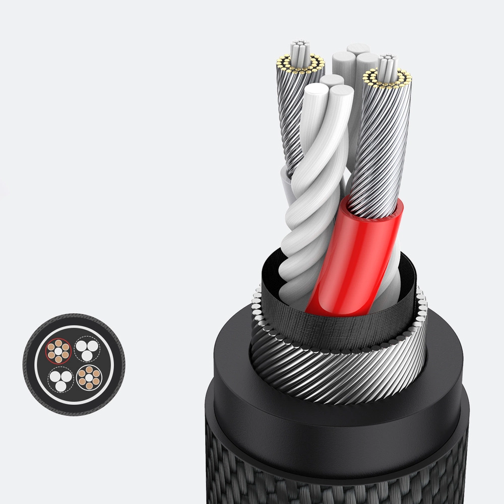 Ugreen AUX splitter for headphones and microphone 1 x male 3.5mm, 2 x female 3.5mm 20cm black (AV192 50254)eng