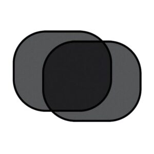 Car sun visor with suction cups for rear windows black