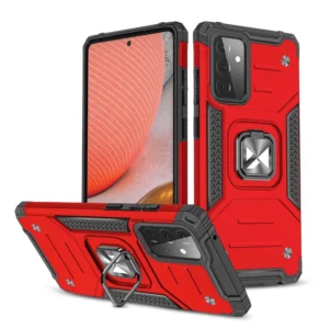 Wozinsky Ring Armor Case Kickstand Tough Rugged Cover for Samsung Galaxy A72 4G redeng