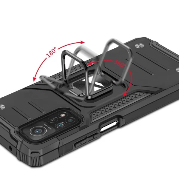 Wozinsky Ring Armor Case Kickstand Tough Rugged Cover for Samsung Galaxy A72 4G redeng