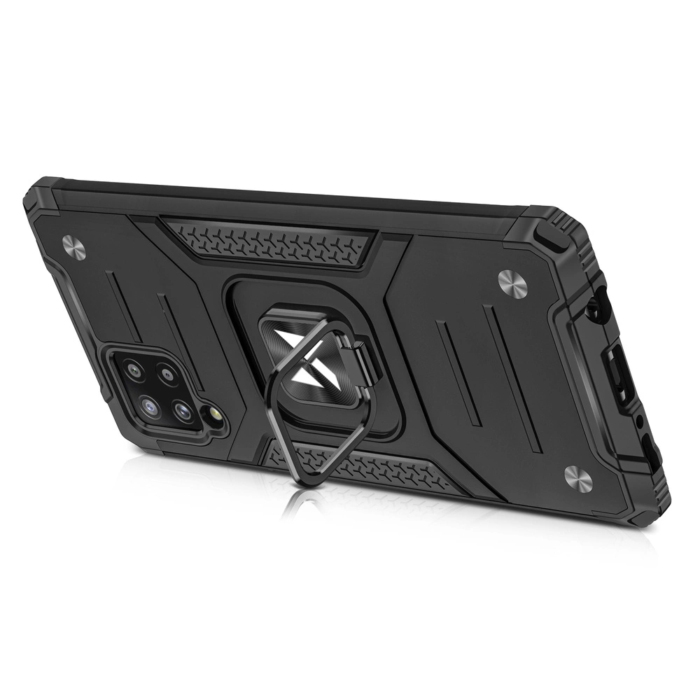 Wozinsky Ring Armor Case Kickstand Tough Rugged Cover for Samsung Galaxy A42 5G redeng