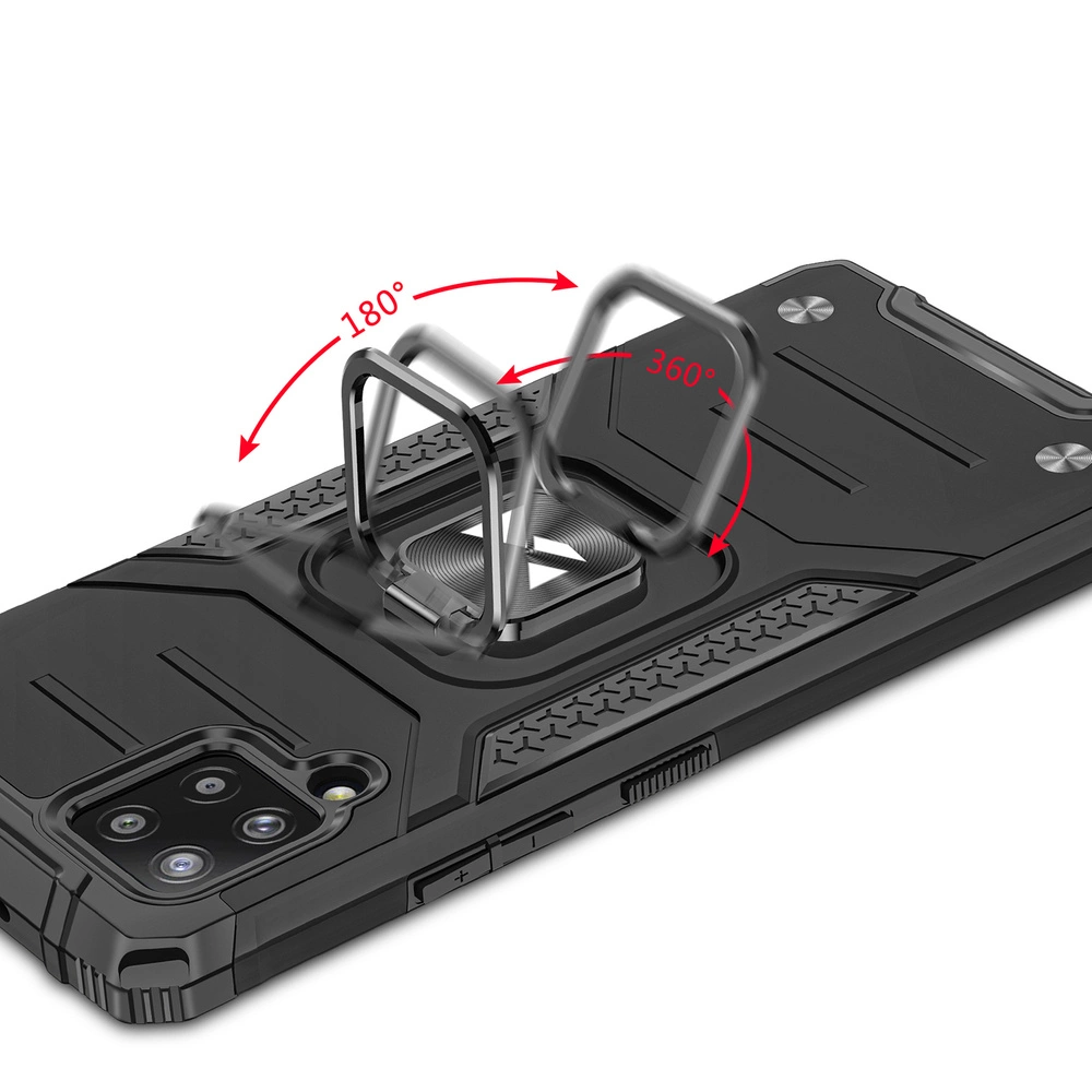 Wozinsky Ring Armor Case Kickstand Tough Rugged Cover for Samsung Galaxy A42 5G redeng
