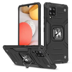 Wozinsky Ring Armor Case Kickstand Tough Rugged Cover for Samsung Galaxy A42 5G blackeng