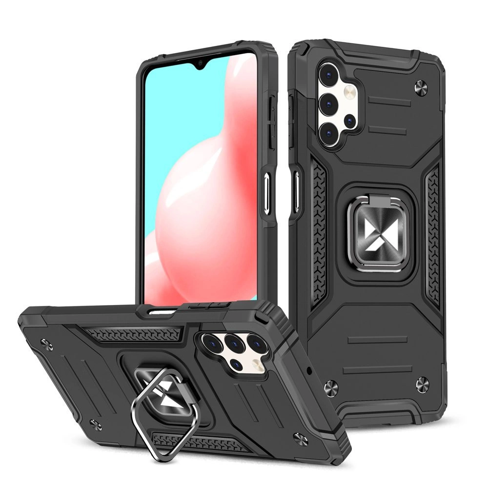Wozinsky Ring Armor Case Kickstand Tough Rugged Cover for Samsung Galaxy A32 5G blackeng