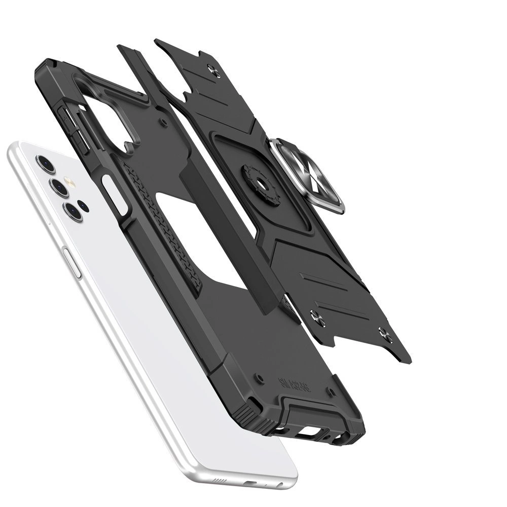Wozinsky Ring Armor Case Kickstand Tough Rugged Cover for Samsung Galaxy A32 5G blackeng