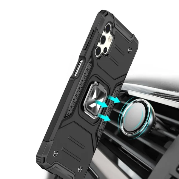 Wozinsky Ring Armor Case Kickstand Tough Rugged Cover for Samsung Galaxy A32 5G blackeng