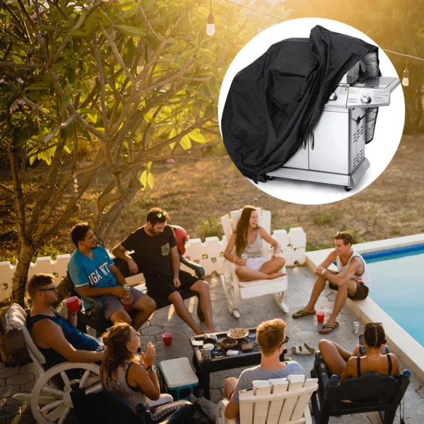 Waterproof grill cover, bicycle cover, bike cover, garden furniture cover, XXL cover, blackeng