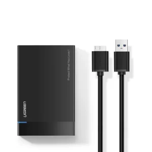 [ON RETURN] Ugreen bay for HDD SSD drive 2.5 '' SATA drive USB 3.2 Gen 1 (5 Gbps) micro USB SuperSpeed + cable 0.5 m black (US221 30848)eng