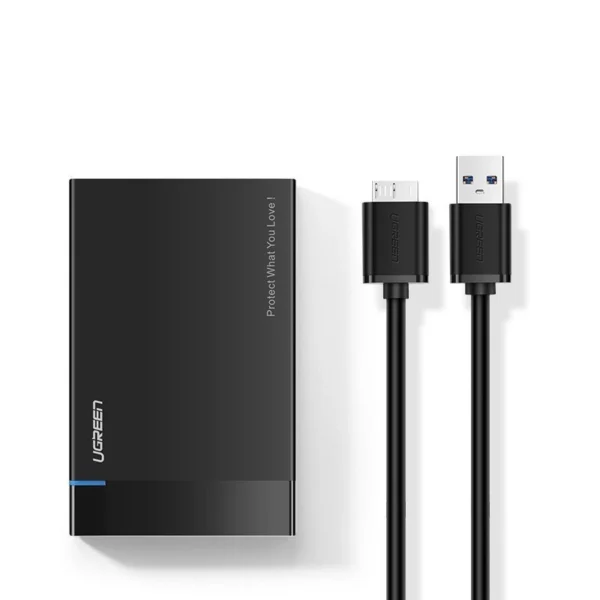[ON RETURN] Ugreen bay for HDD SSD drive 2.5 '' SATA drive USB 3.2 Gen 1 (5 Gbps) micro USB SuperSpeed + cable 0.5 m black (US221 30848)eng