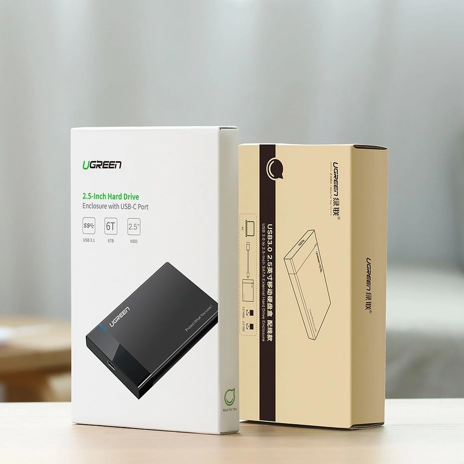 [ON RETURN] Ugreen bay for HDD SSD drive 2.5 '' SATA drive USB 3.2 Gen 1 (5 Gbps) micro USB SuperSpeed + cable 0.5 m black (US221 30848)eng