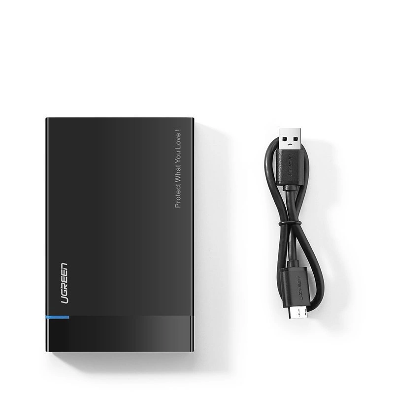 [ON RETURN] Ugreen bay for HDD SSD drive 2.5 '' SATA drive USB 3.2 Gen 1 (5 Gbps) micro USB SuperSpeed + cable 0.5 m black (US221 30848)eng