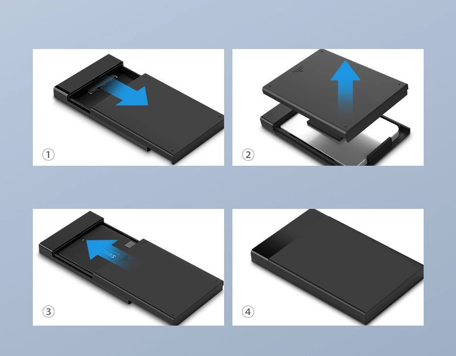 [ON RETURN] Ugreen bay for HDD SSD drive 2.5 '' SATA drive USB 3.2 Gen 1 (5 Gbps) micro USB SuperSpeed + cable 0.5 m black (US221 30848)eng