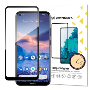 Wozinsky Tempered Glass Full Glue Super Tough Screen Protector Full Coveraged with Frame Case Friendly for Nokia 5.4 blackeng