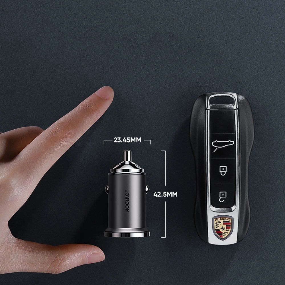 Joyroom fast car charger USB Type C / USB 45 W 5 A Power Delivery Quick Charge 3.0 AFC SCP gray (C-A35)eng