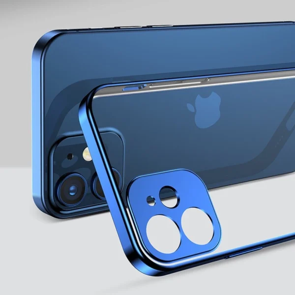 Joyroom New Beauty Series ultra thin case with electroplated frame for iPhone 12 Pro dark-blue (JR-BP743)eng