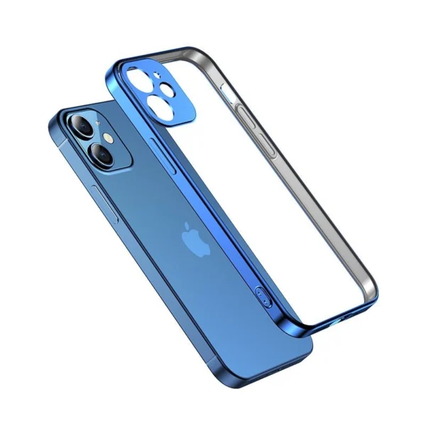 Joyroom New Beauty Series ultra thin case with electroplated frame for iPhone 12 Pro dark-blue (JR-BP743)eng