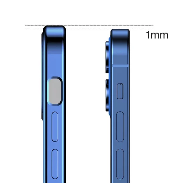 Joyroom New Beauty Series ultra thin case with electroplated frame for iPhone 12 Pro dark-blue (JR-BP743)eng