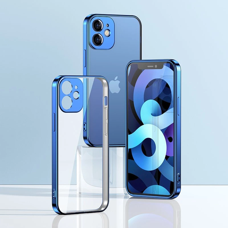 Joyroom New Beauty Series ultra thin case with electroplated frame for iPhone 12 Pro Max dark-blue (JR-BP744)eng