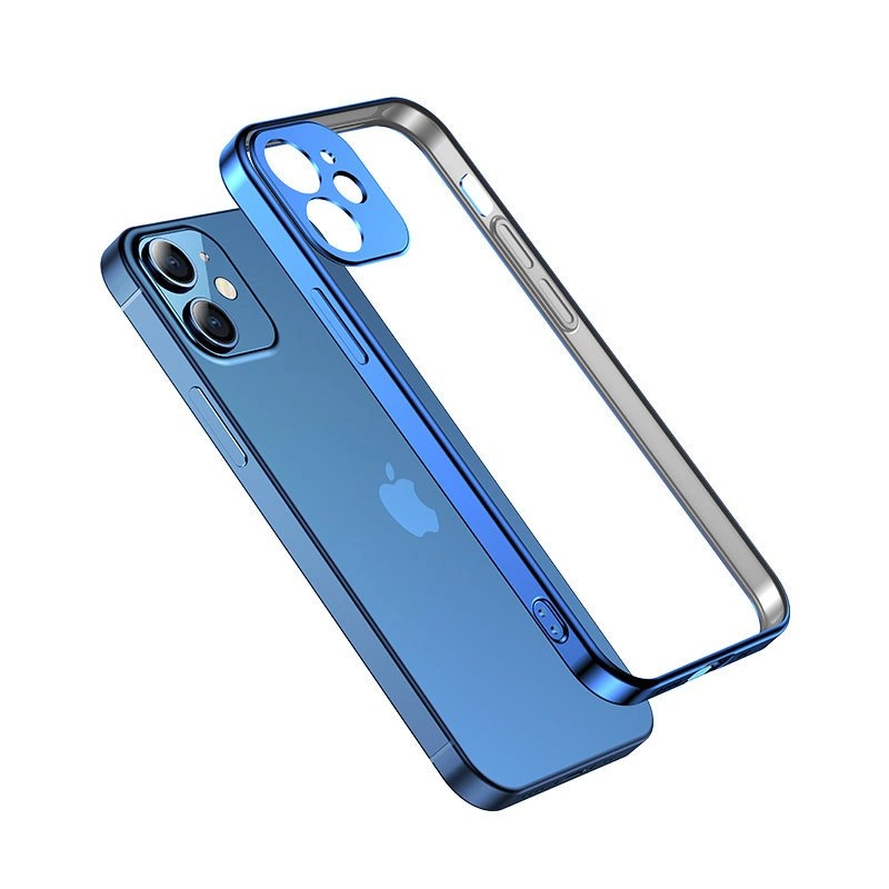 Joyroom New Beauty Series ultra thin case with electroplated frame for iPhone 12 Pro Max dark-blue (JR-BP744)eng