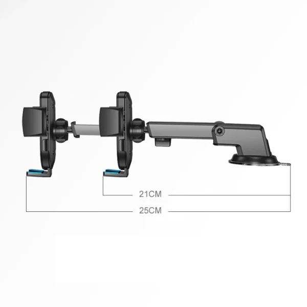 Joyroom car phone holder with telescopic extendable arm for dashboard and window black (JR-OK3)eng
