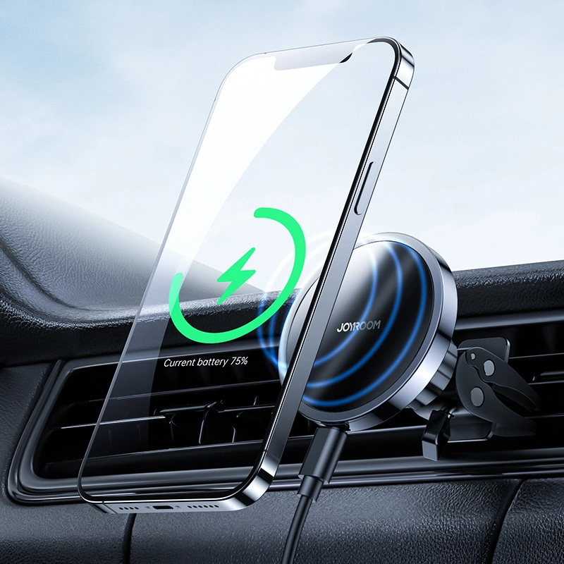 Joyroom Car Magnetic Holder Qi Wireless Inductive Charger 15W (MagSafe Compatible for iPhone) Black (JR-ZS240)eng