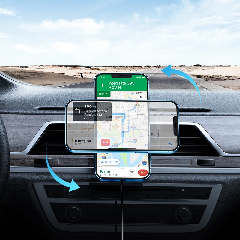Joyroom Car Magnetic Holder Qi Wireless Inductive Charger 15W (MagSafe Compatible for iPhone) Black (JR-ZS240)eng