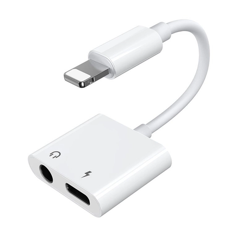 Joyroom S-Y104 headphone adapter Lightning - Lightning / mini jack 3.5mm - whiteeng