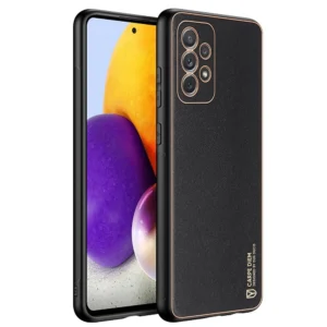 Dux Ducis Yolo elegant case made of soft TPU and PU leather for Samsung Galaxy A72 4G blackeng
